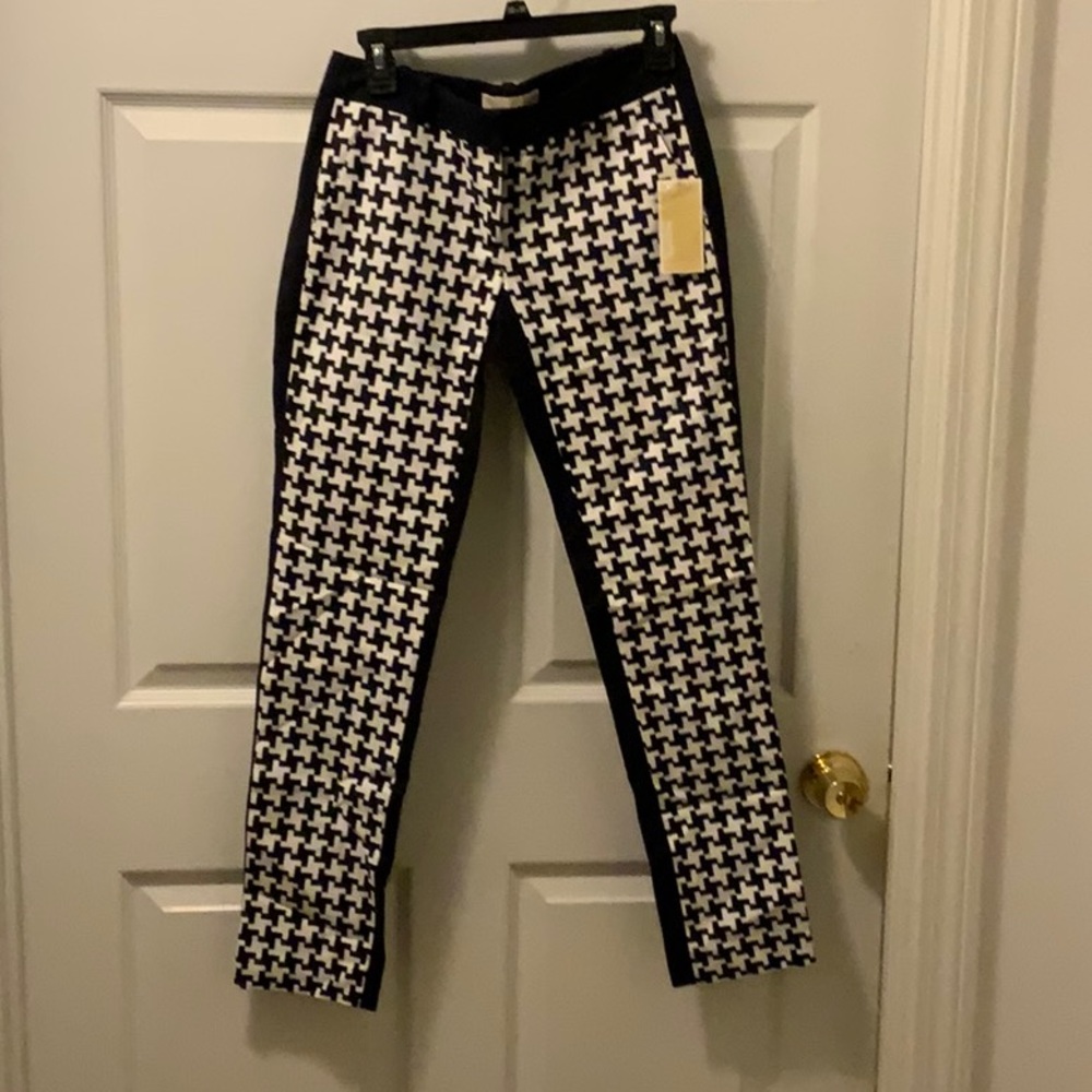 Michael Kors navy blue and white womens slacks
